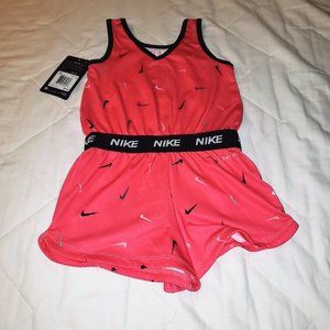 NWT Nike racer pink dri-fit romper